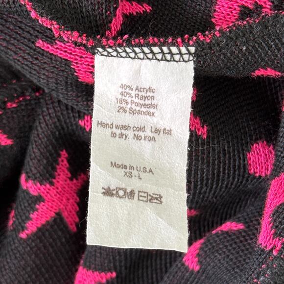 Elhoffer Design Cardigan Womens Essential Starry Witch Dolman Sweater Shrug Pink - Picture 7 of 10